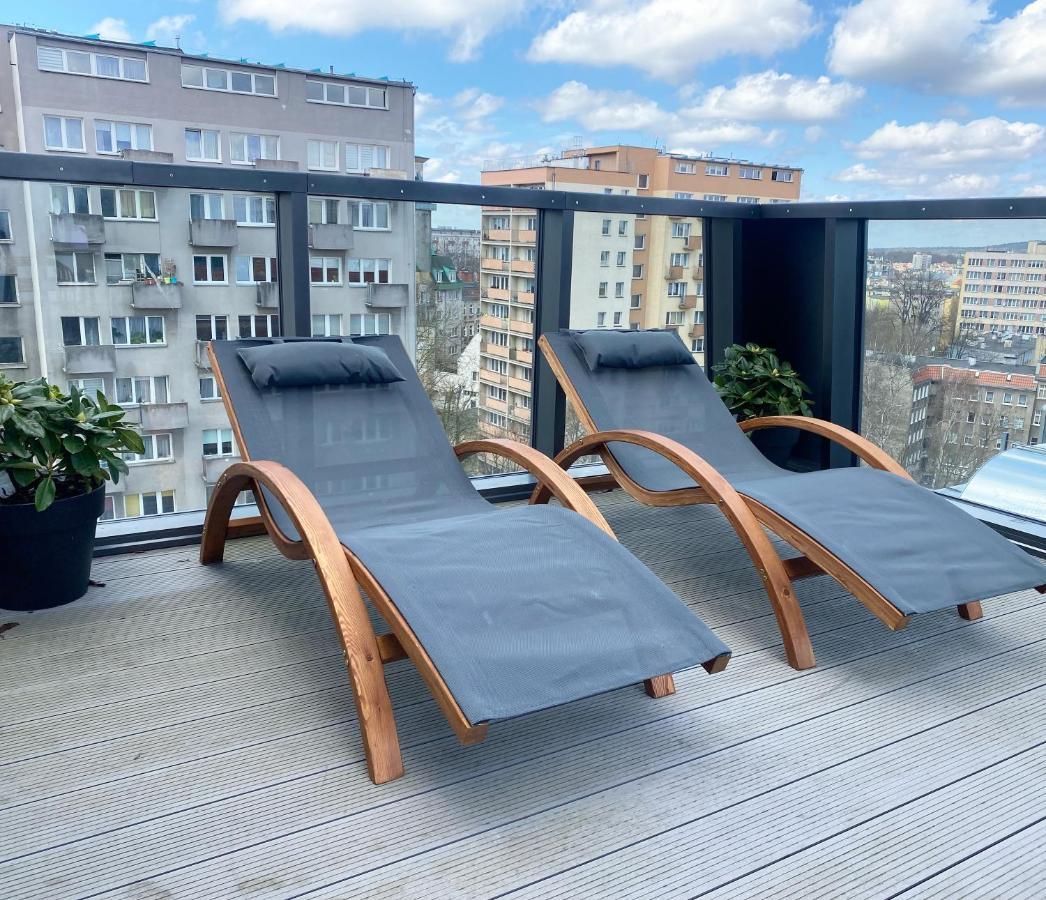 Hanza Tower Apartament Premium Plus Szczecin Ngoại thất bức ảnh